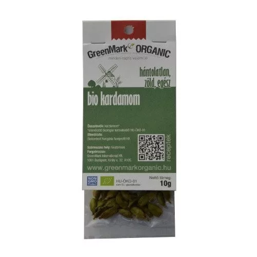 Greenmark bio kardamom hántolatlan zöld egész 10 g - Bio és natúr élelmiszerek