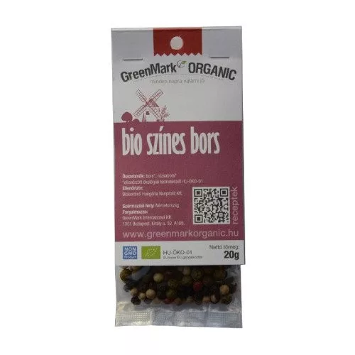 Greenmark bio színes bors 20 g - Bio és natúr élelmiszerek