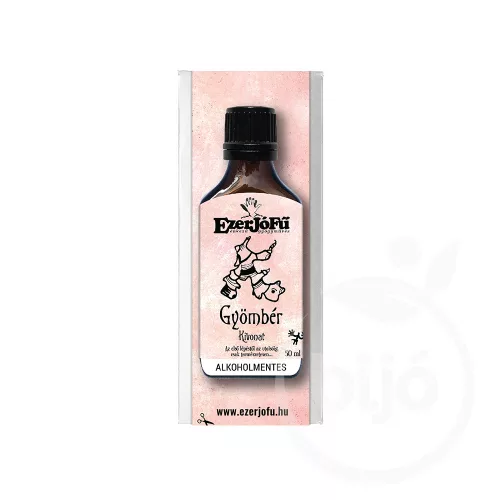 Ezerjófű gyömbér kivonat 50 ml - Bio és natúr étrendkiegészítők