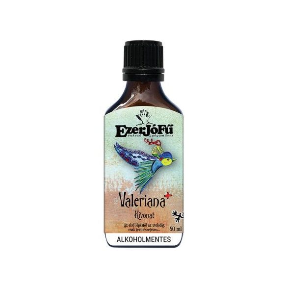 EzerJóFű Valeriana+ kivonat 50ml alkoholmentes, növényi glicerinnel