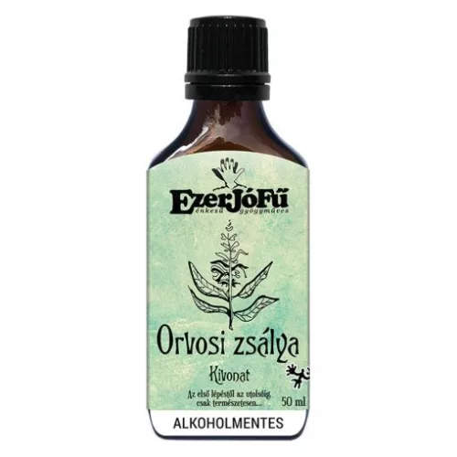 EzerJóFű Orvosi zsálya kivonat 50ml alkoholmentes, növényi glicerinnel - 