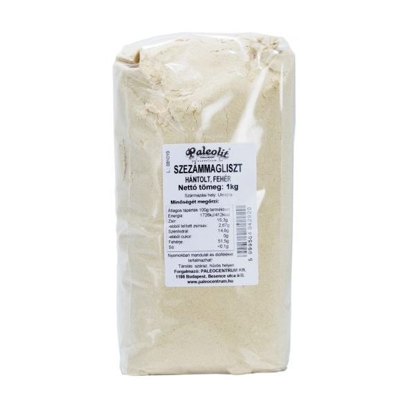 Paleolit Szezámmag préselvény liszt 1kg hántolt, fehér