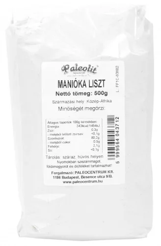 Paleolit Manióka Liszt  500 g - Bio és natúr élelmiszerek