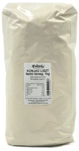 Paleolit Konjac liszt 1kg 120-200 mesh glükomannán tartalom min 90% - 