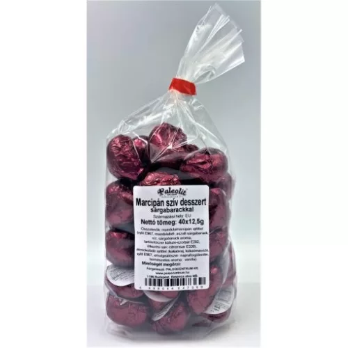 Paleolit Marcipán szív 40x12,5g sárga barackkal - 