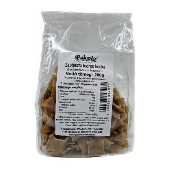 Paleolit GM zabtészta fodros kocka 200g