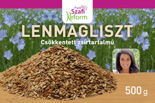 Szafi Fitt zsírtalanított lenmagliszt 500 g - Bio és natúr élelmiszerek
