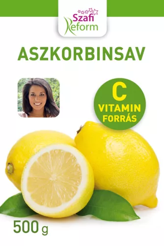 Szafi Fitt aszkorbinsav (c-vitamin) 500 g - Bio és natúr étrendkiegészítők