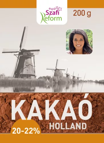Szafi Fitt zsírszegény holland kakaó 20-22% 200 g - Bio és natúr élelmiszerek