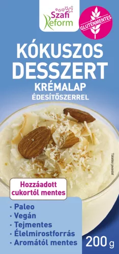 Szafi Reform kókuszos desszert krémalap 200 g - Bio és natúr élelmiszerek