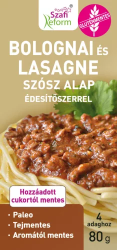 Szafi Fitt bolognai és lasagne alappor term.édesítővel 80 g - Bio és natúr élelmiszerek