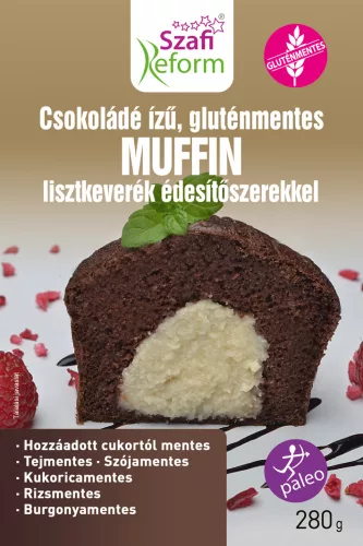 Szafi Fitt étcsokoládés muffin por 280 g - Bio és natúr élelmiszerek