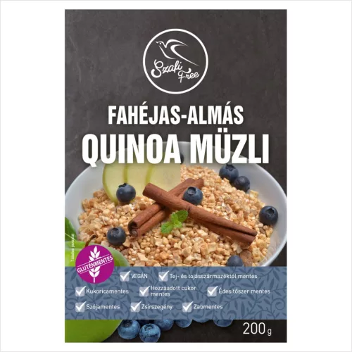 Szafi Free quinoa müzli fahéj-alma 200 g - 