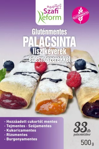Szafi Fitt gluténmentes palacsintaliszt szénhidrátcs. 500 g - Bio és natúr élelmiszerek