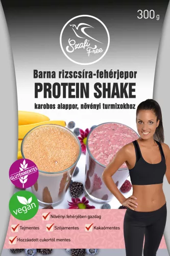 Szafi Free barna rizscsíra-fehérjepor protein shake karobos 300 g - Bio és natúr élelmiszerek