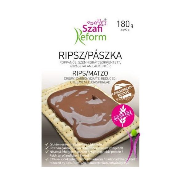 Szafi reform szénhidrátcsökkentett ripsz/pászka 180 g