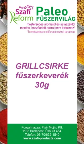 Szafi Fitt fűszerkeverék grillcsirke 30 g - Bio és natúr élelmiszerek