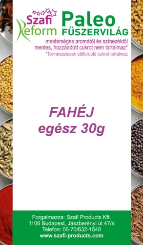 Szafi Reform Paleo Fahéj egész 30 g - Bio és natúr élelmiszerek