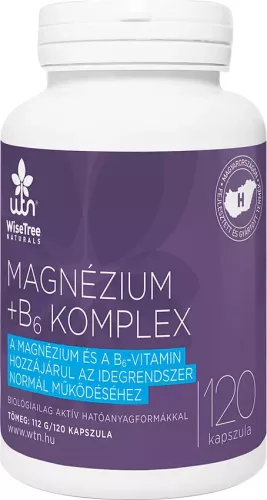 WTN Magnézium + B6 komplex 120 kapszula - Bio és natúr étrendkiegészítők