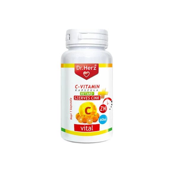 Dr.herz c vitamin+szerves cink kapszula 60 db