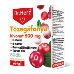 DR Herz Tőzegáfonya kivonat 500 mg 60 db kapszula - Bio és natúr étrendkiegészítők