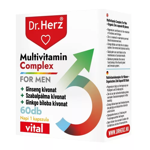 Dr.herz multivitamin férfiaknak kapszula 60 db - Bio és natúr étrendkiegészítők