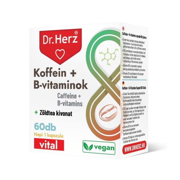 DR HERZ KOFFEIN B VITAMIN KAPSZULA 60DB