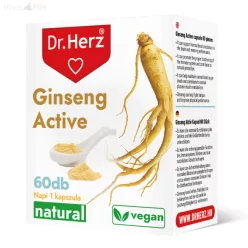 DR HERZ GINSENG ACTIVE KAPSZULA 60DB - Bio és natúr étrendkiegészítők