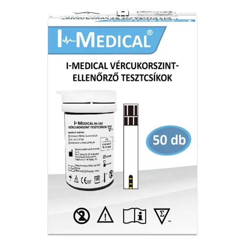 I-Medical tesztcsík vércukorszint mérőhöz 50 db - Bio és natúr étrendkiegészítők