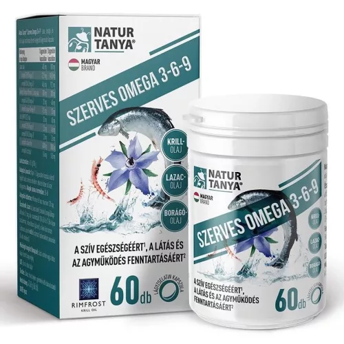 Natur Tanya® Szerves Omega 3-6-9 60 db - Bio és natúr étrendkiegészítők