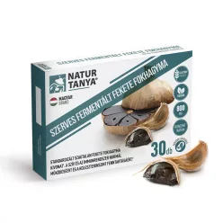 Natur Tanya® Fermentált Fekete Fokhagyma - 800 mg szagtalan fekete fokhagyma kivonattal - Bio és natúr étrendkiegészítők