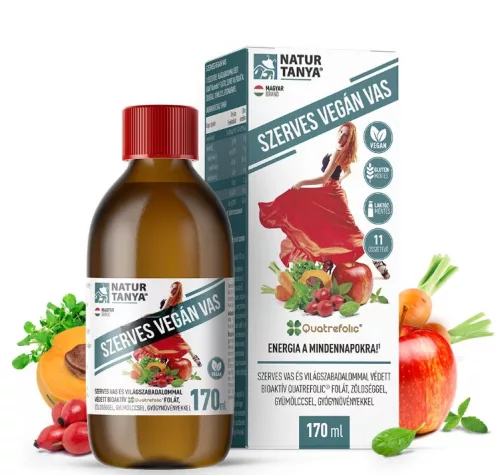 Natur Tanya® Szerves vegán vas szirup 170 ml - Bio és natúr étrendkiegészítők