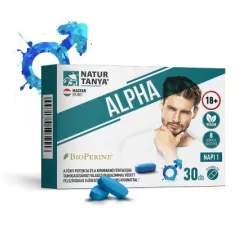 Natur Tanya® ALPHA - A férfi potencia és a kirobbanó férfiasság támogatásához! 8 komplex összetevővel – Férfi egészség