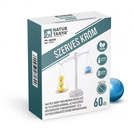 Natur Tanya® SZERVES KRÓM - Jól felszívódó króm, az egészséges vércukorszint fenntartásához és a – Fogyasztószerek