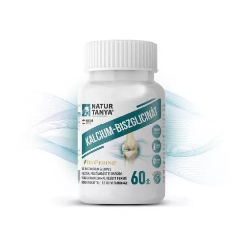 Natur Tanya® KALCIUM-BISZGLICINÁT - világszabadalommal védett BioPerine® és D3-vitamin 60 db - Bio és natúr étrendkiegészítők
