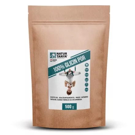 Natur Tanya® 100% GLICIN AMINOSAV - adalékanyagmentes por forma 500 g - Bio és natúr étrendkiegészítők