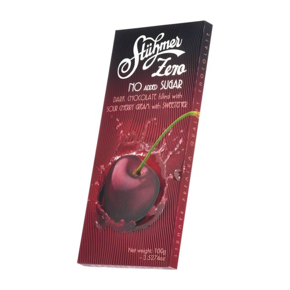 Stühmer Zero Meggykrémmel Töltött Étcsokoládé Édesítőszerrel 100G