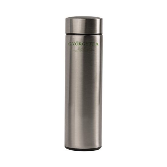 Györgytea Rozsdamentes termosz 0,5l hőmérséklet kijelző, beépített szűrő