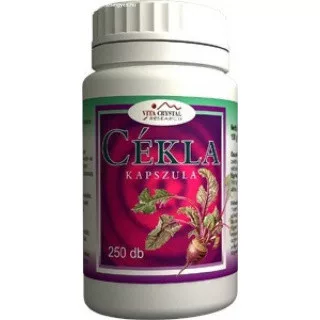 Vita Crystal cékla kapszula 250 db - Bio és natúr étrendkiegészítők
