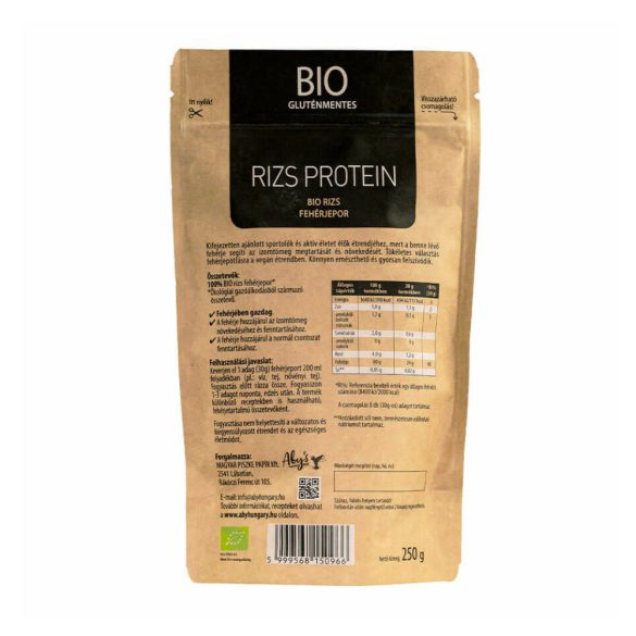 ABY BIO RIZS FEHÉRJEPOR 250G