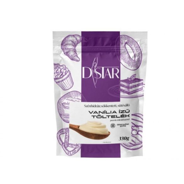 D-Star szénhidrátcsökkentett sütésálló vanília ízű töltelék premix édesítőszerrel 330 g