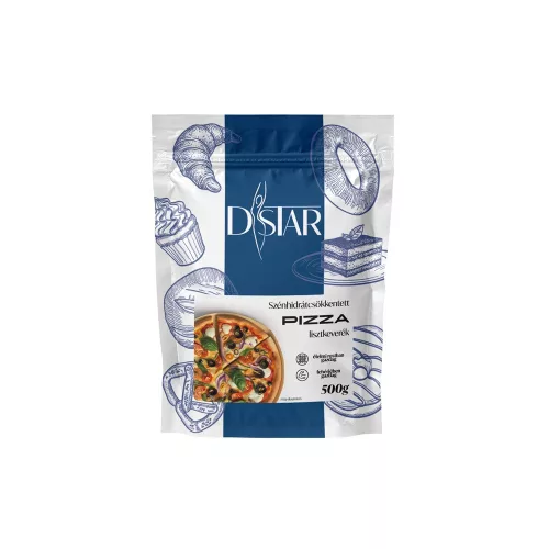 D-Star szénhidrátcsökkentett pizza lisztkeverék 500 g - Bio és natúr élelmiszerek