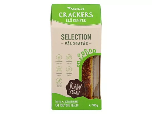 Gluténmentes naturi crackers élő kenyér válogatás 100g - Bio és natúr élelmiszerek