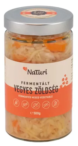 NATURI FERMENTÁLT VEGYES ZÖLDS. 500G – Savanyúság