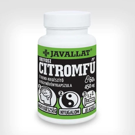 Javallat orvosi citromfű étrend-kiegészítő kapszula 60 db - 