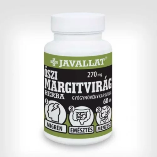 Javallat Őszi Margitvirág Gyömbérrel És Kasszia Fahéjjal Ékieg.Gyógynövénykapszula 60Db - 