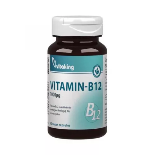 Vitaking B-12 vitamin 1000 mcg (60) kapsz. - Bio és natúr étrendkiegészítők