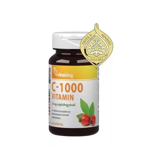 Vitaking C-1000mg 25mg Csipkebogyóval 30 tabletta