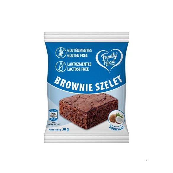 FAMILY HEART BROWNIE SZELET KÓKUSZOS