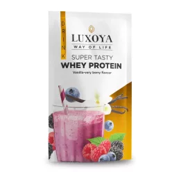 Luxoya Super Tasty Whey Protein 30g - Vanília-erdei gyümölcs ízű - 